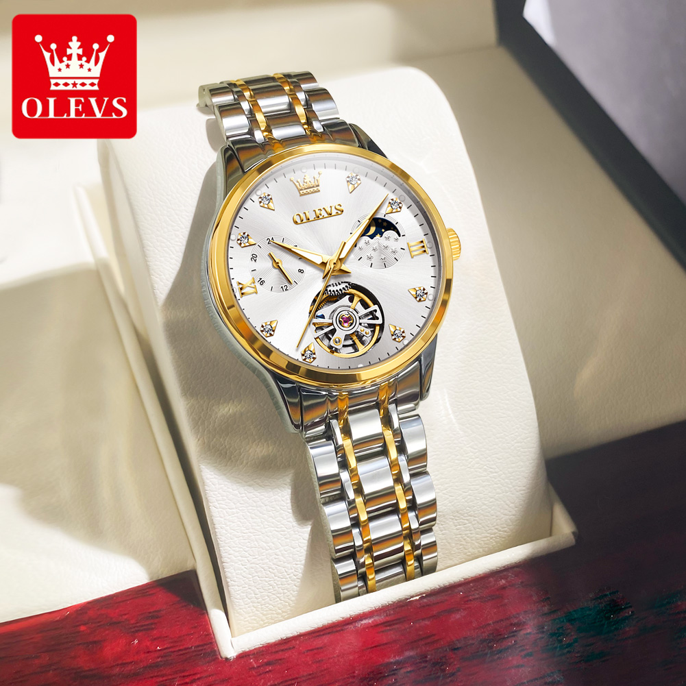 OLEVS 6608 Skeleton Automatic  - đánh giá và giá Skeleton Mechanical Watch