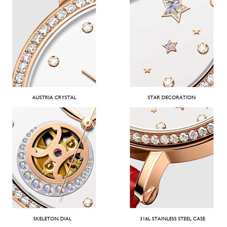 LOBINNI Luxury Women Watches,L - đánh giá và giá Skeleton Mechanical Watch