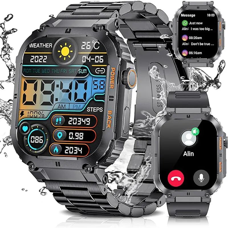 LIGE Outdoor Sports Fitness Sm - đánh giá và giá Smartwatch Square Watches For Men