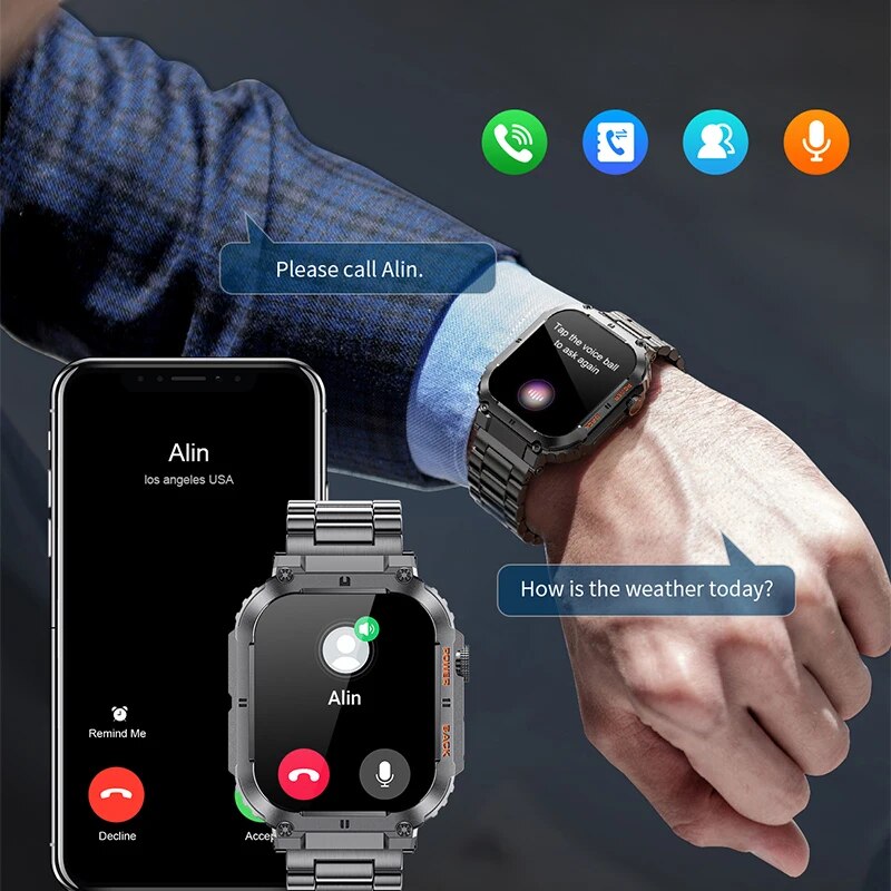LIGE Outdoor Sports Fitness Sm - đánh giá và giá Smartwatch Square Watches For Men