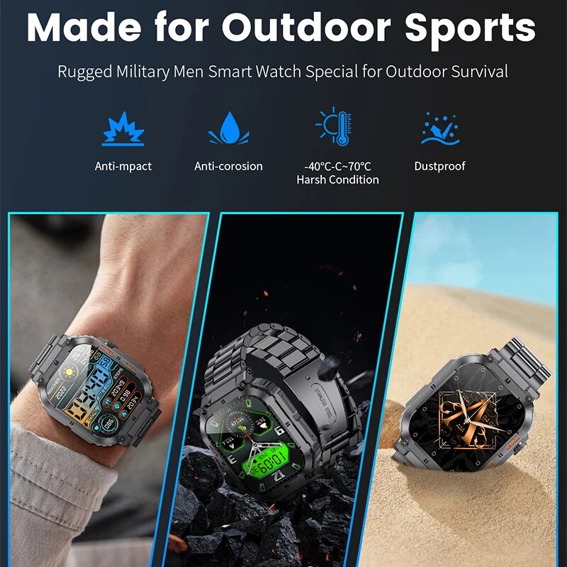 LIGE Outdoor Sports Fitness Sm - đánh giá và giá Smartwatch Square Watches For Men