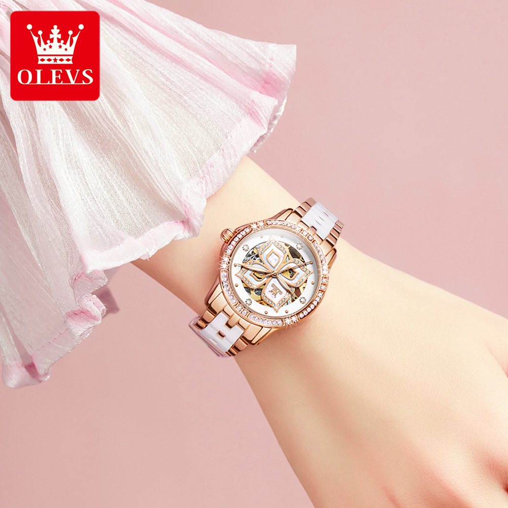 OLEVS Automatic Watch For Wome - đánh giá và giá Skeleton Mechanical Watch