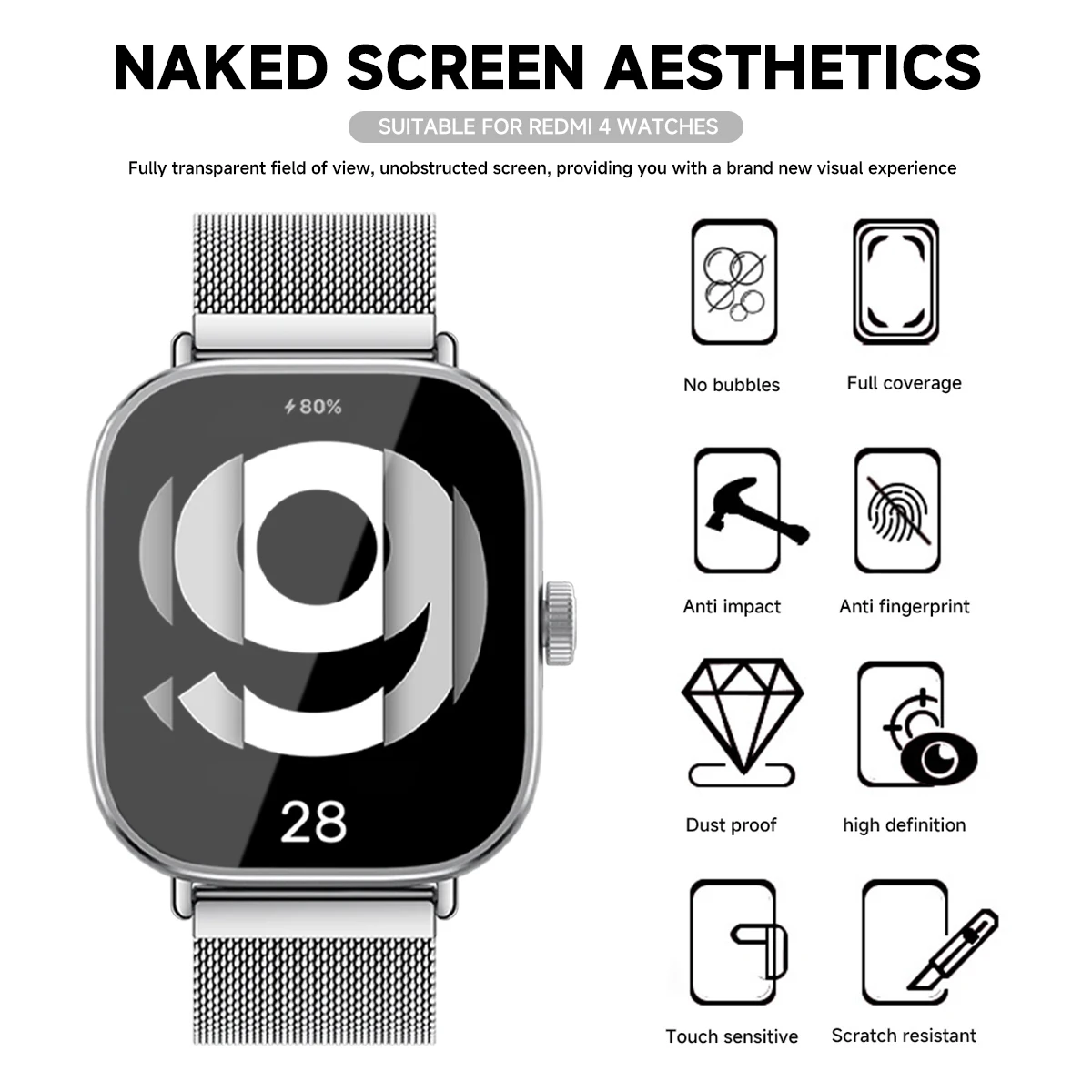 Tempered Glass for Xiaomi Redm - đánh giá và giá Smart Watch Screen Protector
