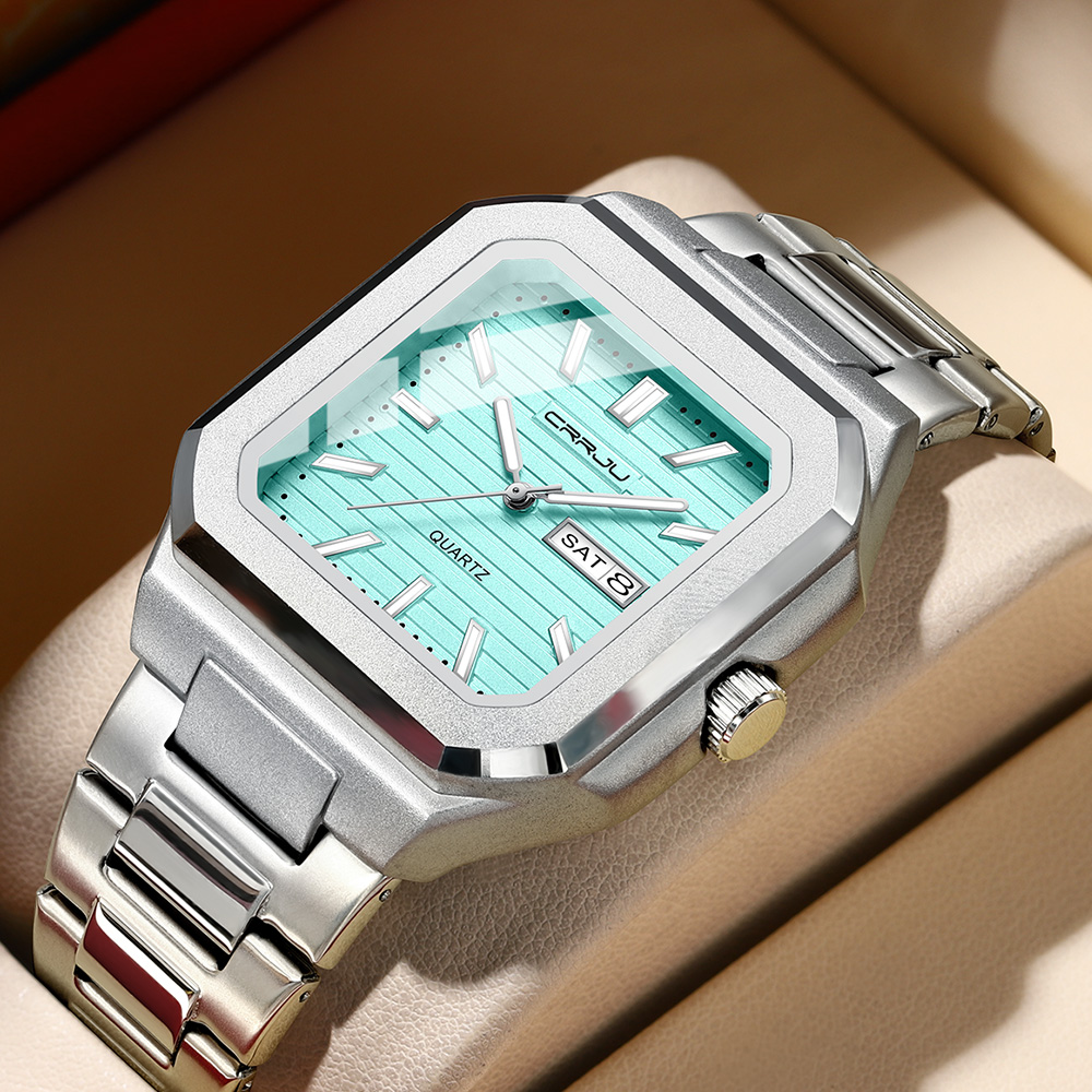 CRRJU Men's Casual Stainless S - đánh giá và giá Smartwatch Square Watches For Men