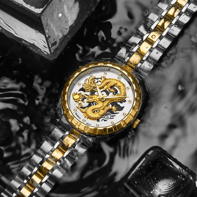 Men's Watch Golden Dragon Watc - đánh giá và giá Smartwatch Casual Watches For Men
