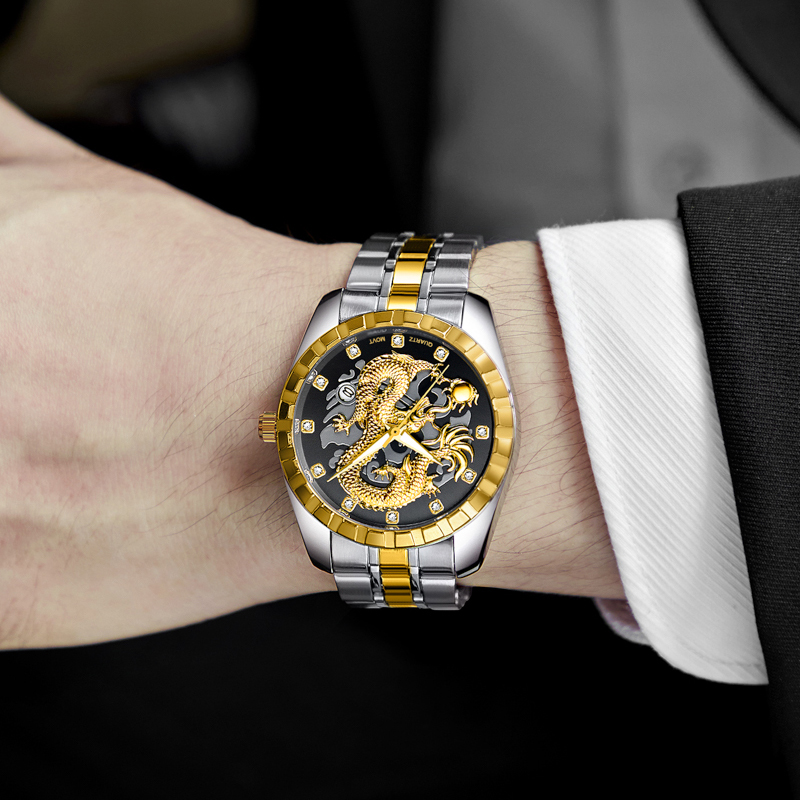 Men's Watch Golden Dragon Watc - đánh giá và giá Smartwatch Casual Watches For Men