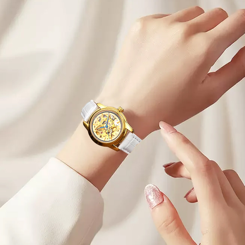 Women automatic watch fashion  - đánh giá và giá Skeleton Mechanical Watch