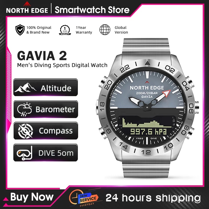 NORTH EDGE Mens Dive Watch Mil - đánh giá và giá Smartwatch Army Watches For Men