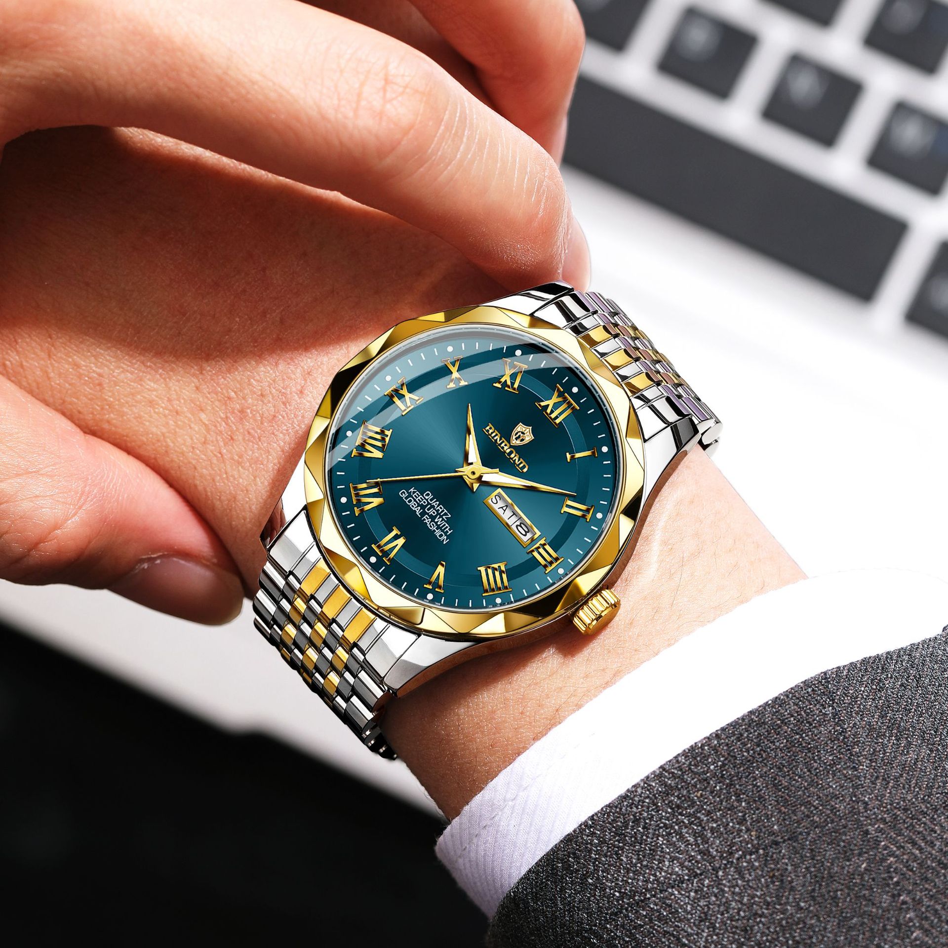 BINBOND Luxury Quartz Wristwat - đánh giá và giá Smartwatch Casual Watches For Men
